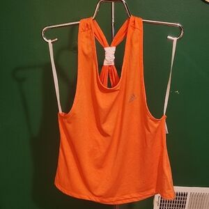 Adidas Vibrant Orange Club Tie Tank